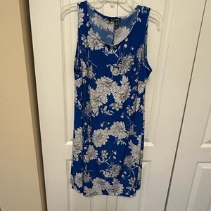 Roz & Ali Royal Blue Floral Dress